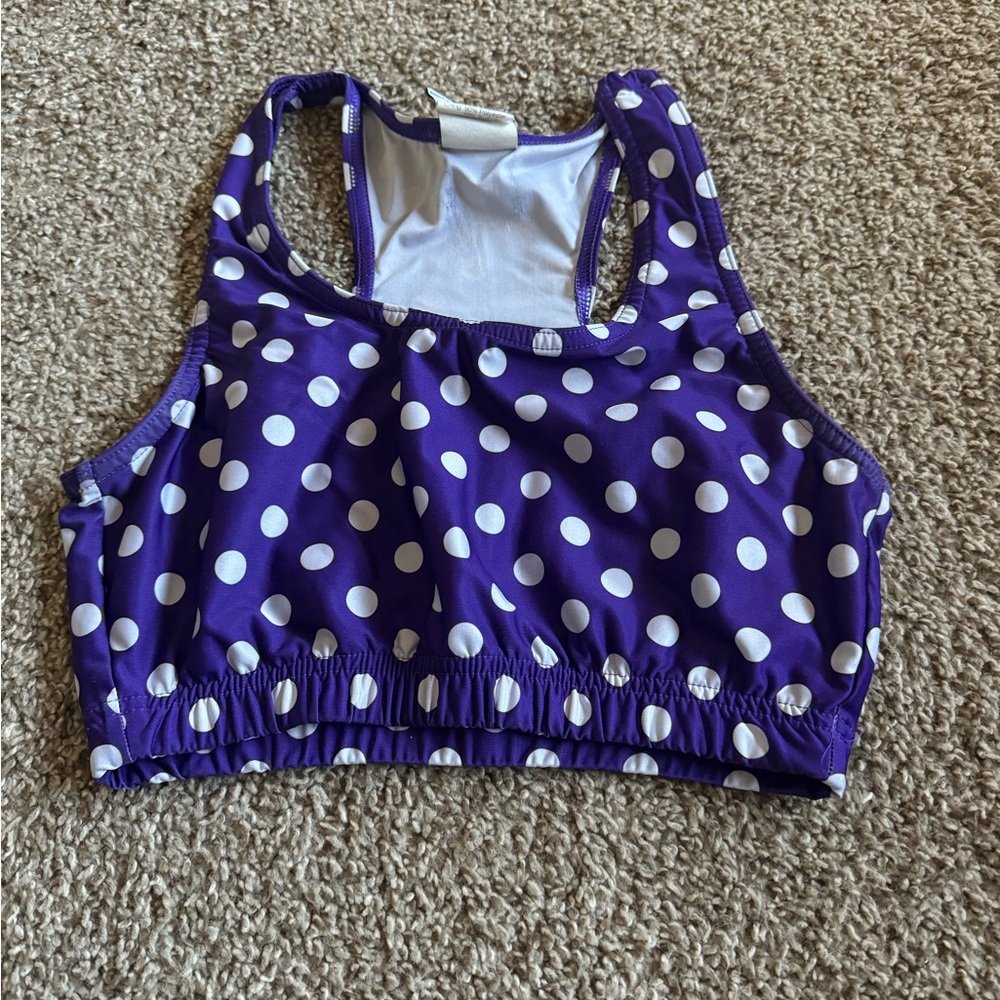 Polka dot sports bra